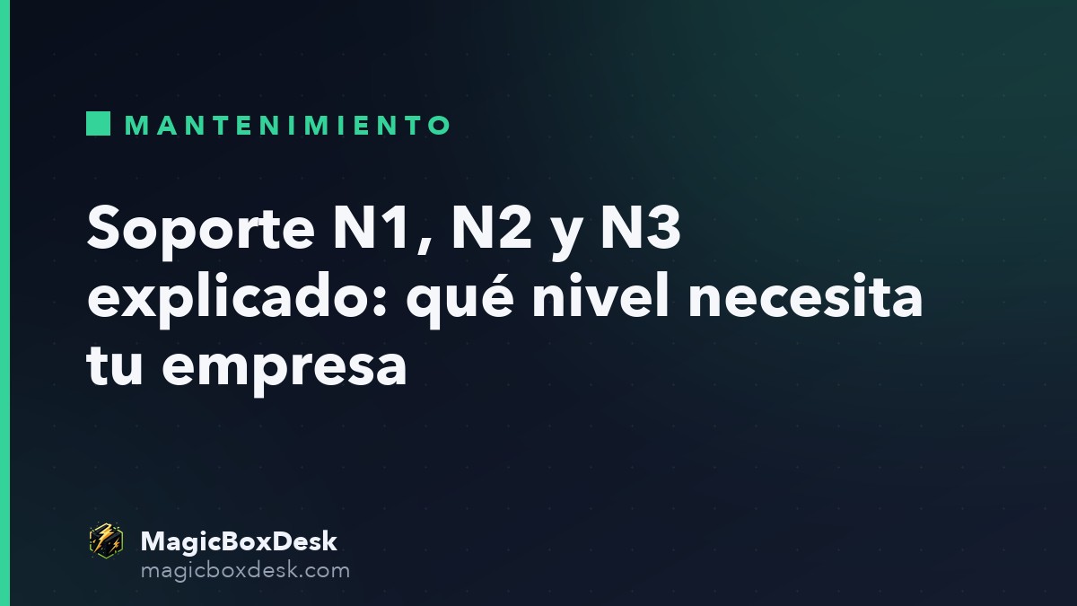 Soporte N1, N2 y N3 explicado: qué nivel necesita tu empresa