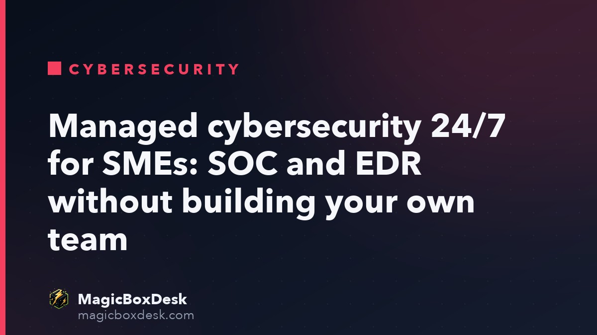 Managed cybersecurity 24/7 for SMEs: SOC and EDR without building your own team