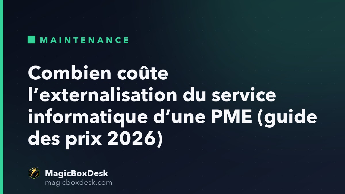 Combien coûte l’externalisation du service informatique d’une PME (guide des prix 2026)