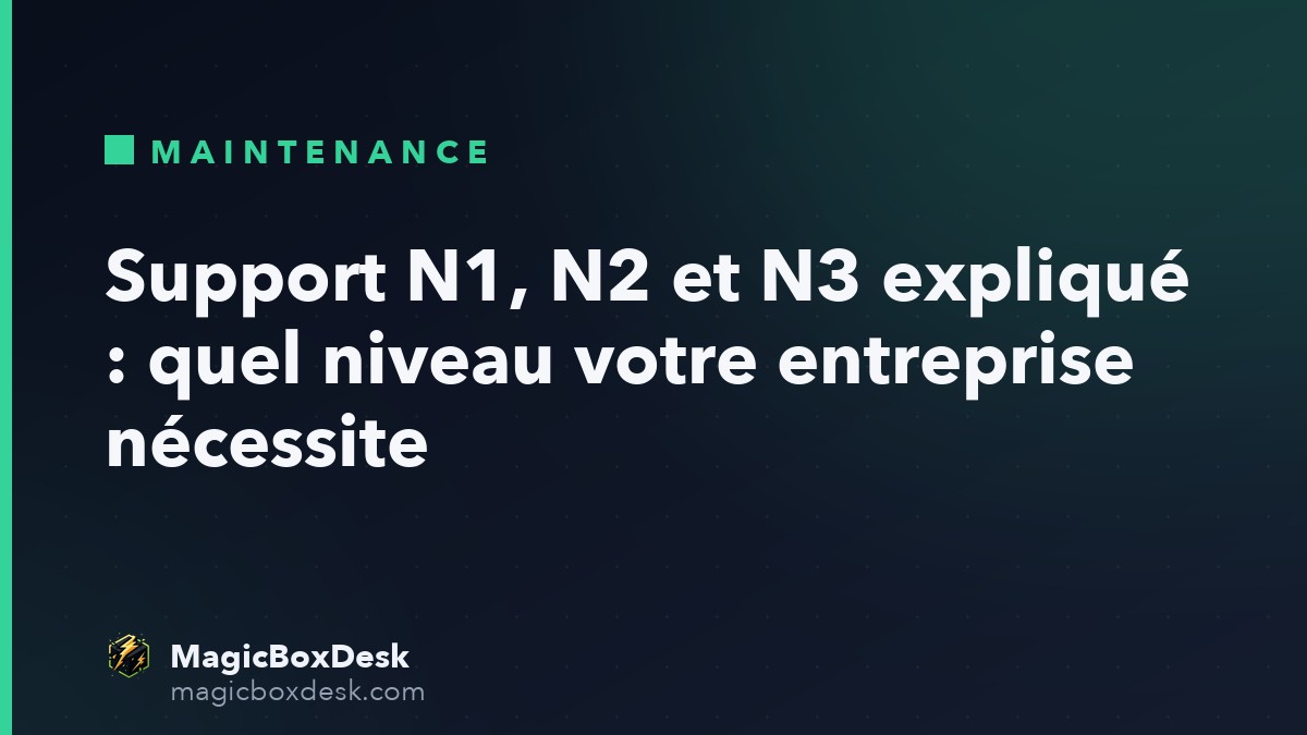Support N1, N2 et N3 expliqué : quel niveau votre entreprise nécessite