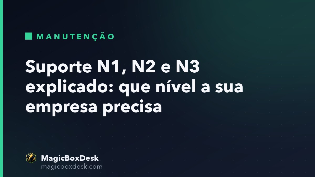 Suporte N1, N2 e N3 explicado: que nível a sua empresa precisa
