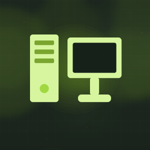 Ilustración: torre y monitor de un puesto de trabajo