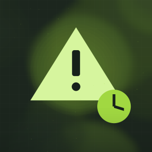 Ilustración: señal de aviso junto a un reloj