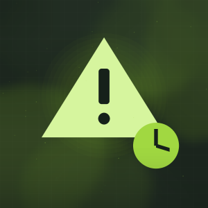 Ilustración: señal de aviso junto a un reloj