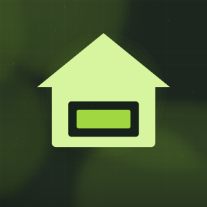 Ilustración: casa con un portátil dentro